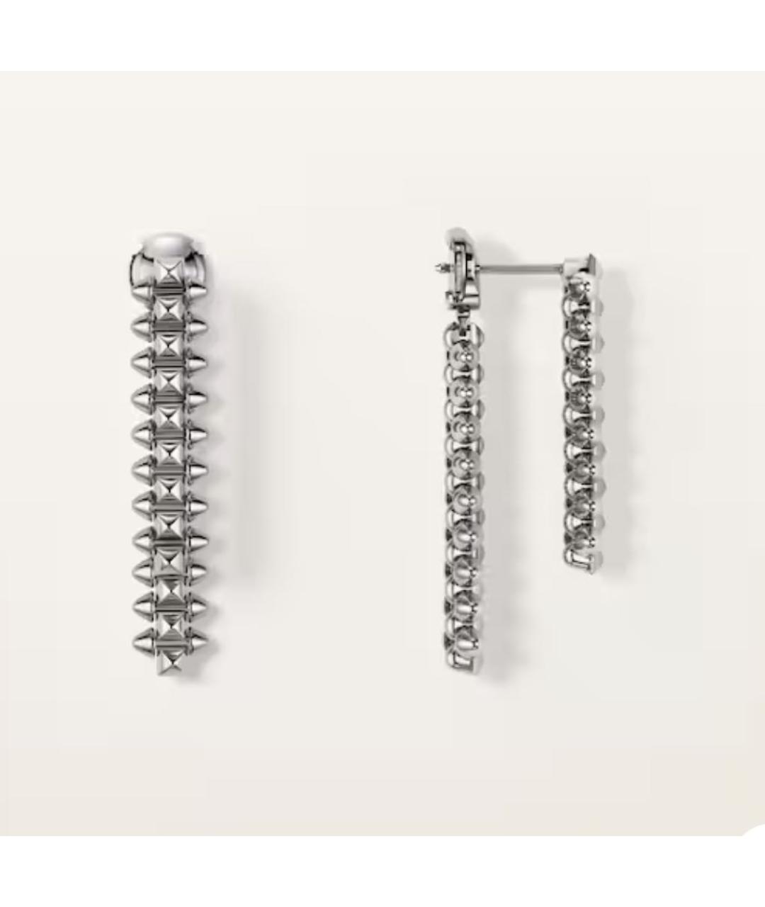 CARTIER Белые серьги из белого золота, фото 3