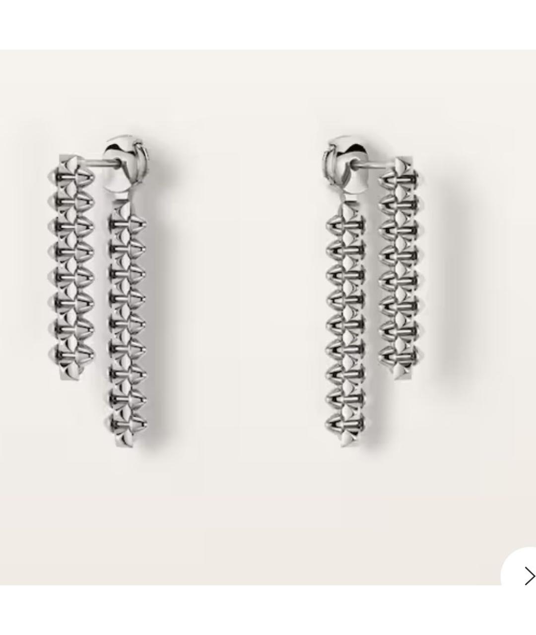 CARTIER Белые серьги из белого золота, фото 2