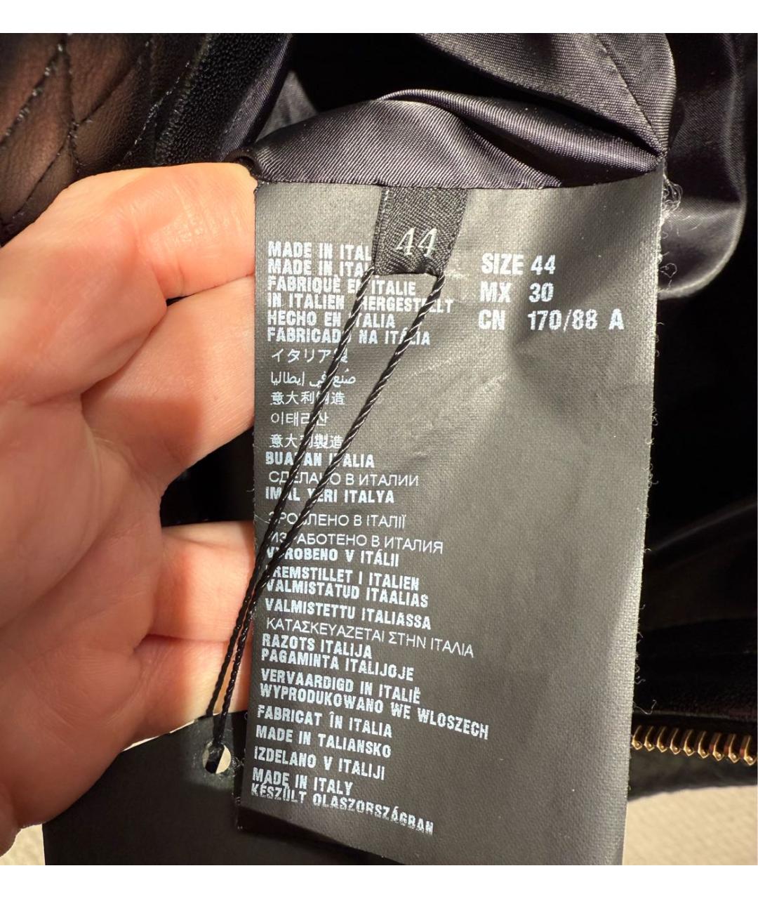 PRADA Черная кожаная куртка, фото 5