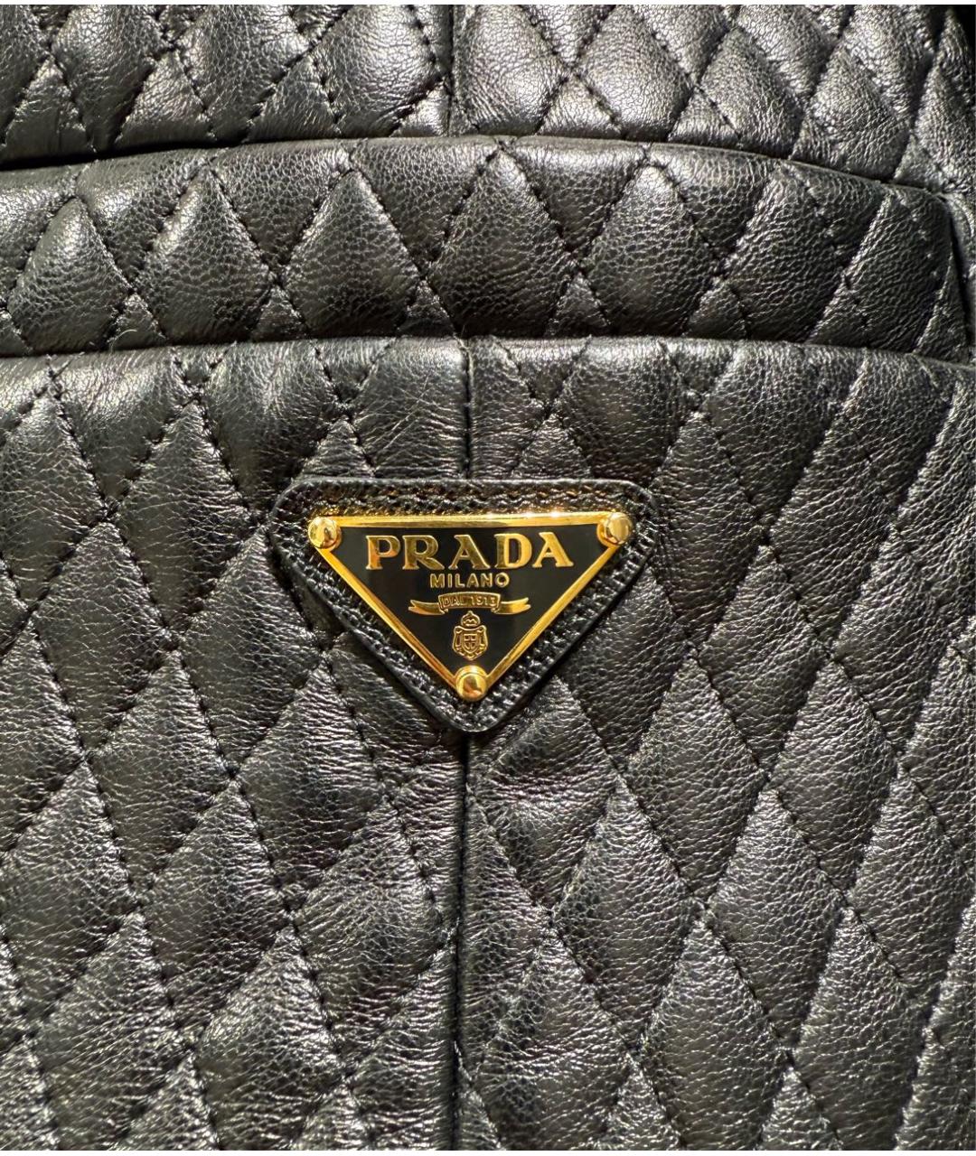 PRADA Черная кожаная куртка, фото 3