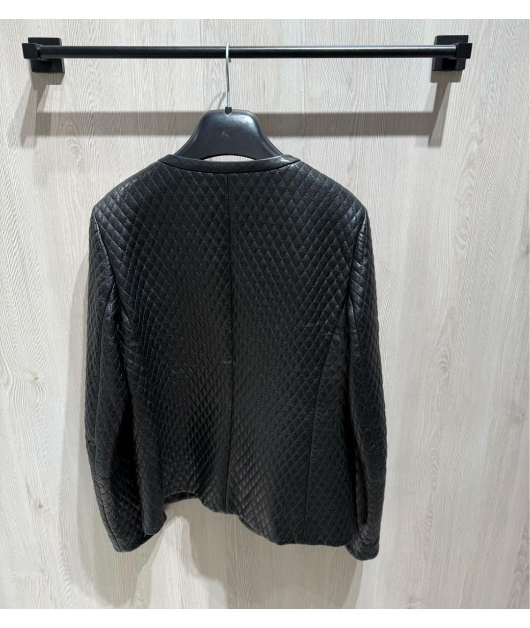 PRADA Черная кожаная куртка, фото 2