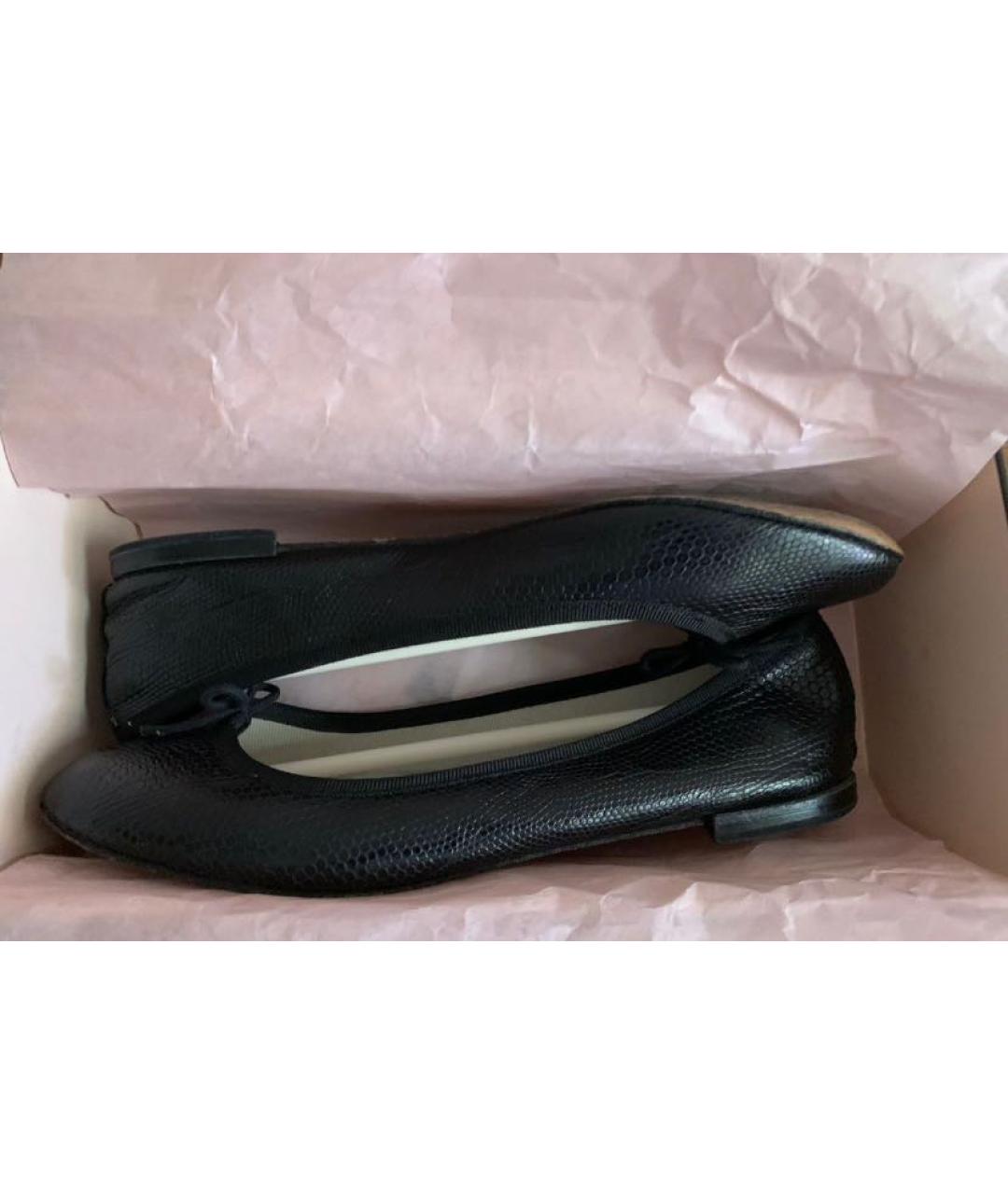 REPETTO Черные кожаные балетки, фото 3