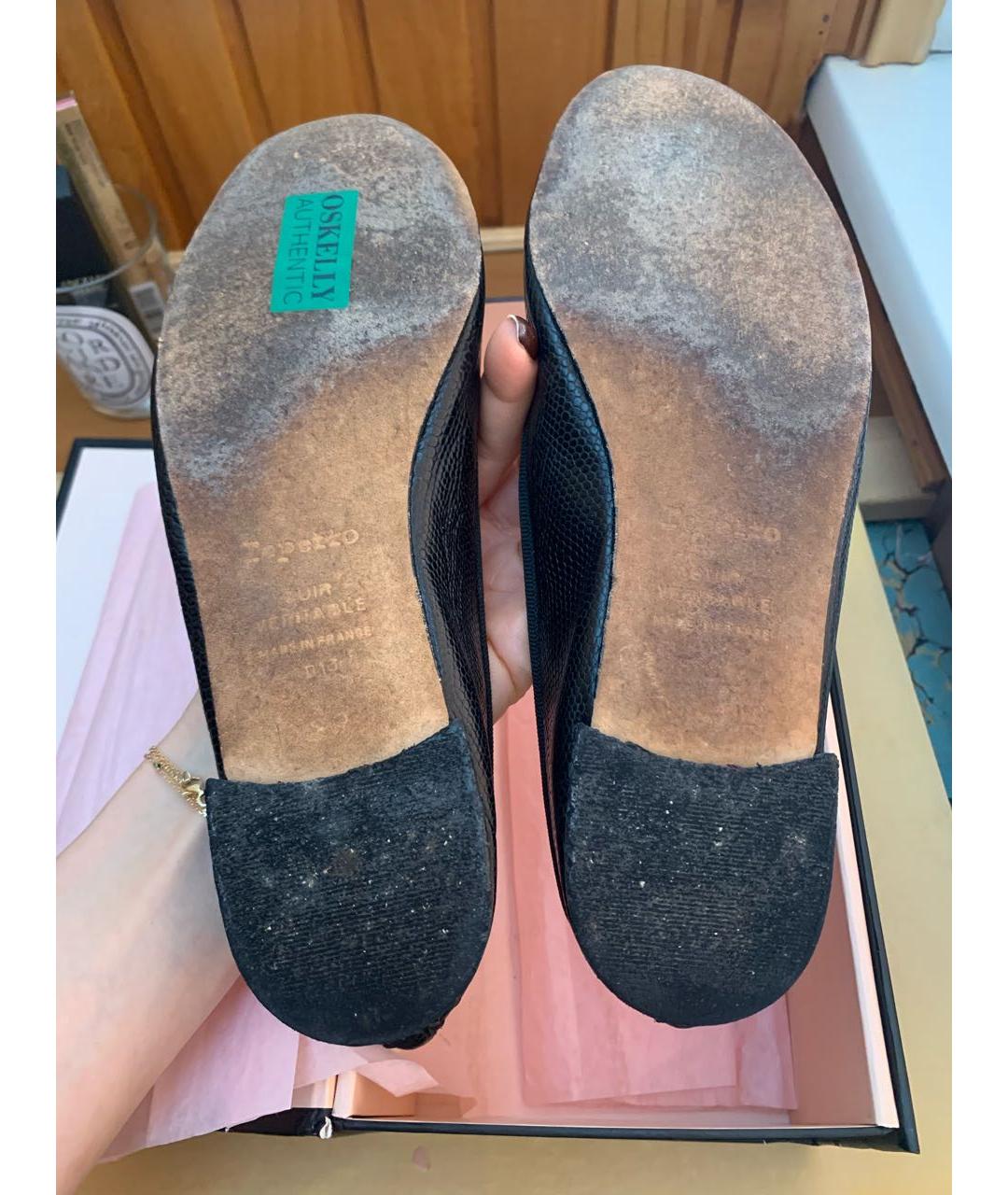 REPETTO Черные кожаные балетки, фото 8