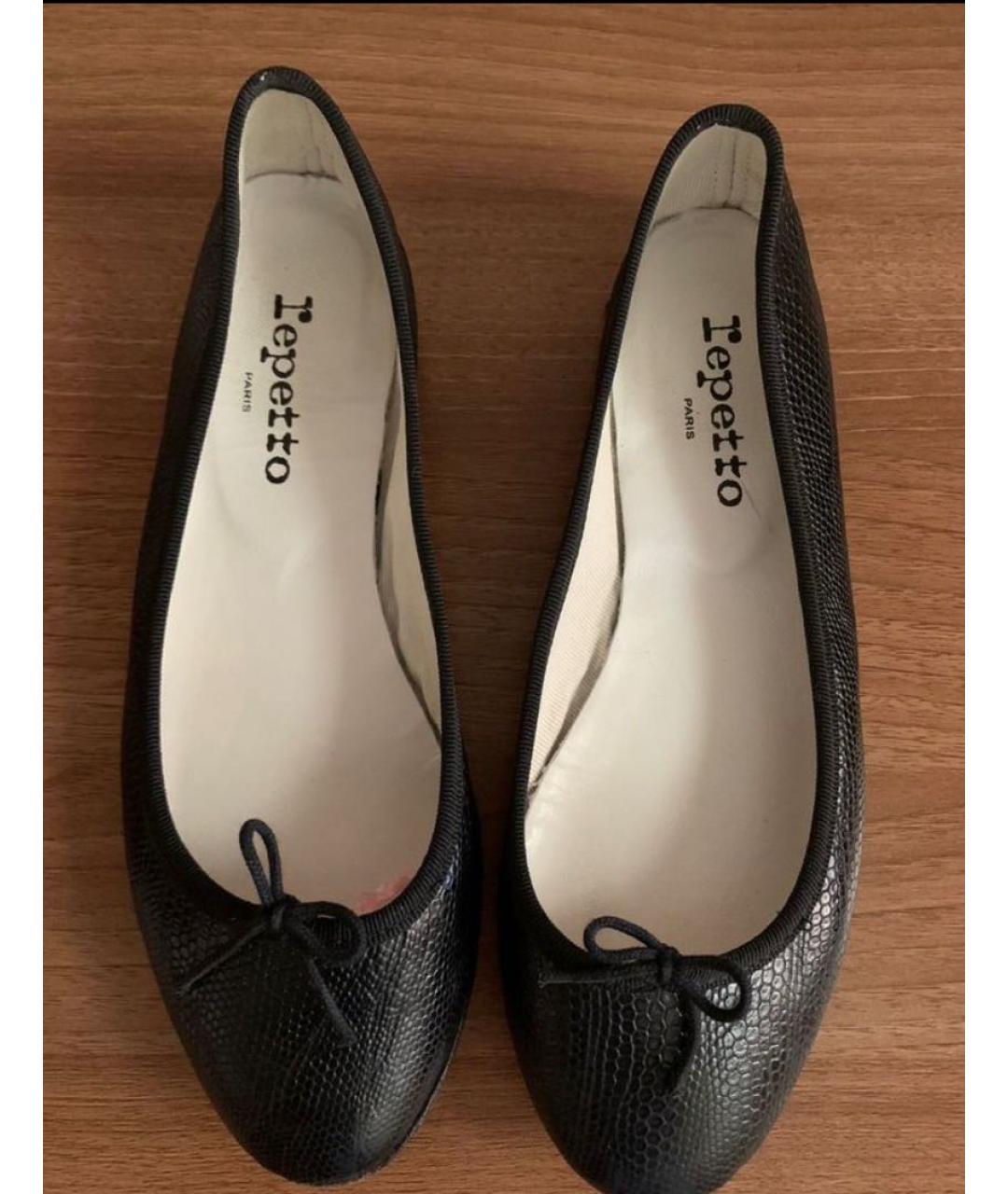 REPETTO Черные кожаные балетки, фото 6