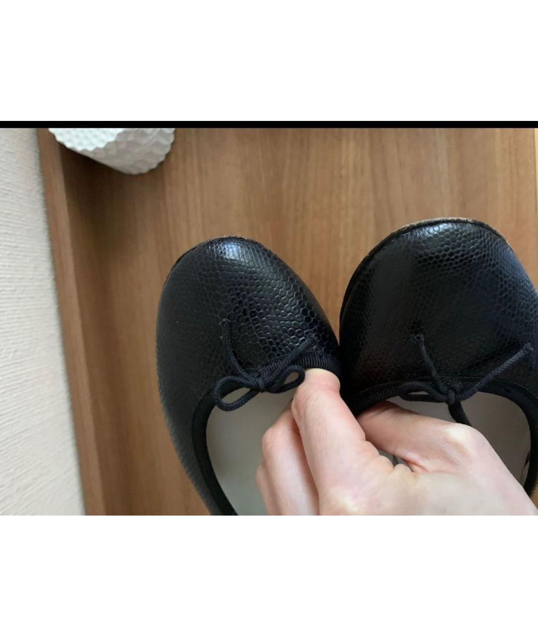 REPETTO Черные кожаные балетки, фото 2
