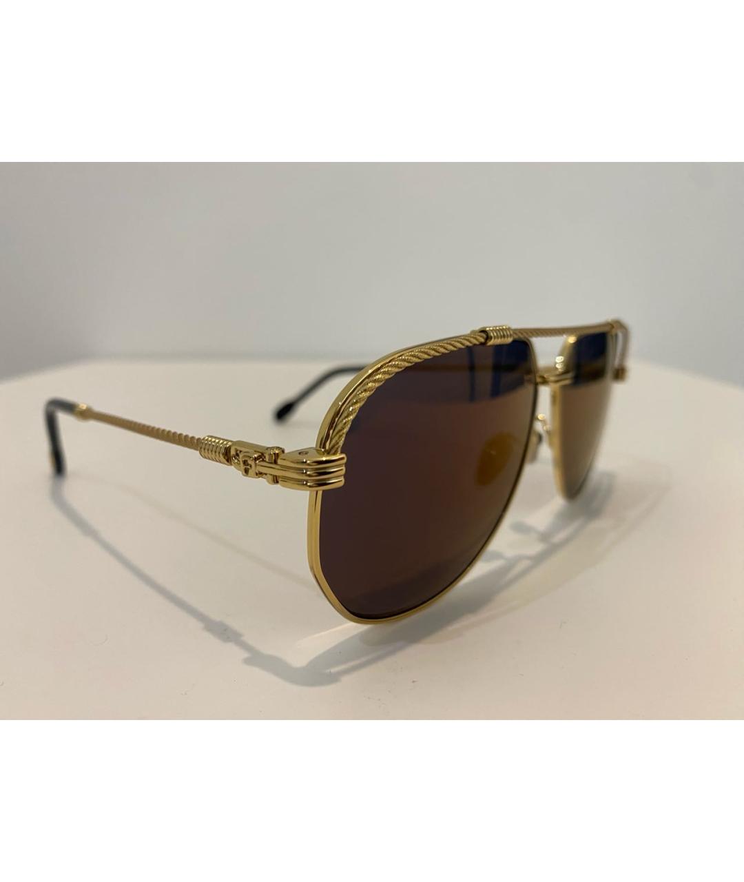 FRED Золотые металлические солнцезащитные очки, фото 3