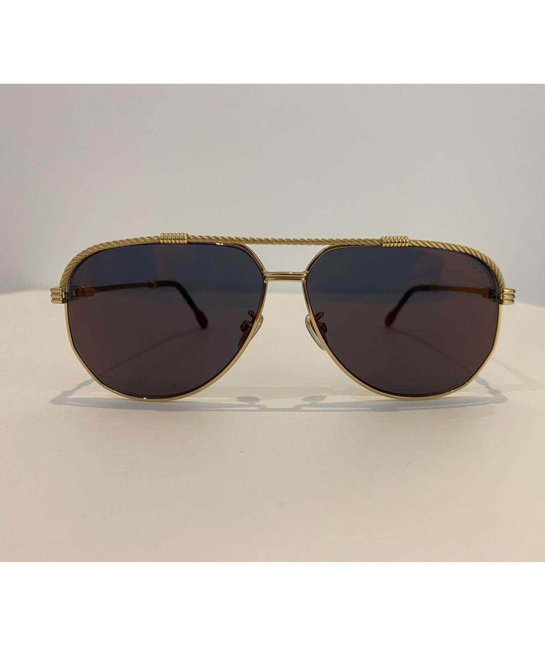 FRED Золотые металлические солнцезащитные очки, фото 5
