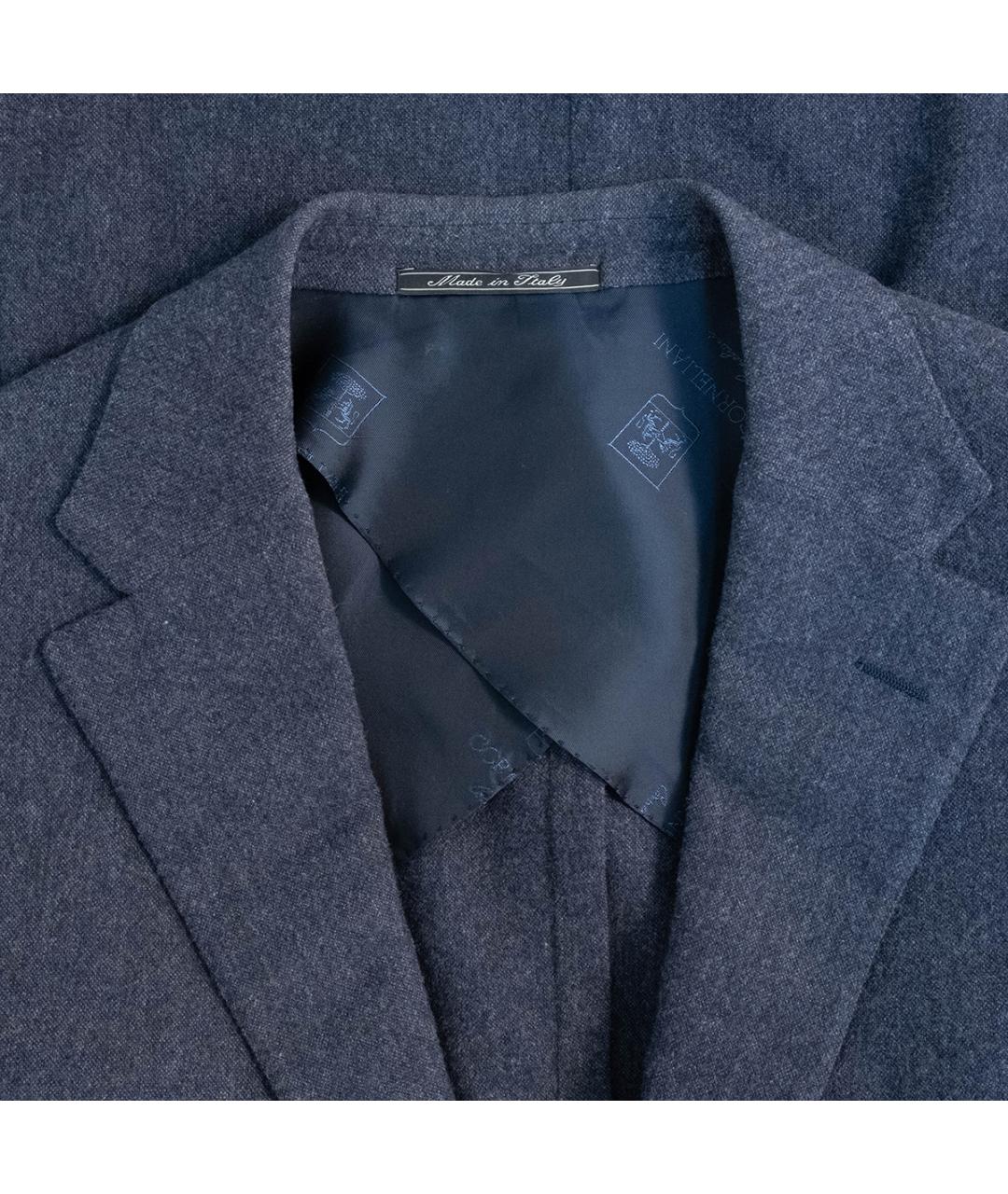 CORNELIANI Темно-синий шерстяной пиджак, фото 3