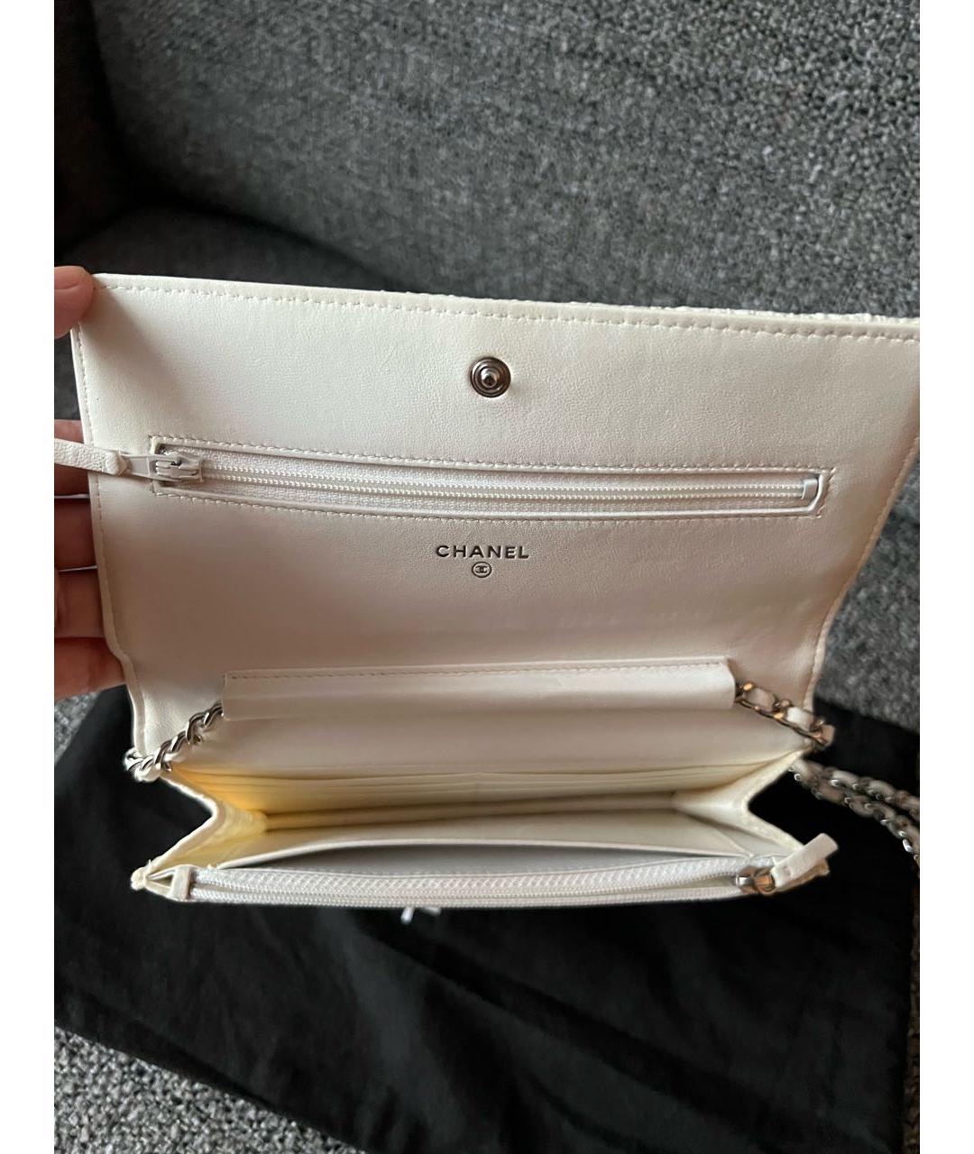 CHANEL Бежевая твидовая сумка через плечо, фото 5