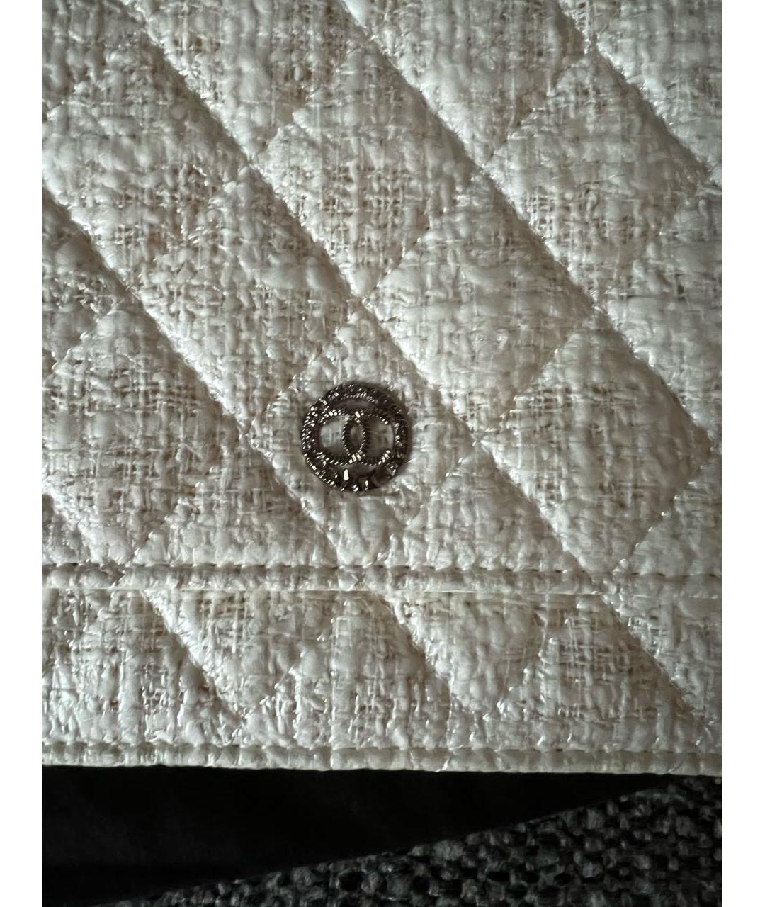 CHANEL Бежевая твидовая сумка через плечо, фото 3