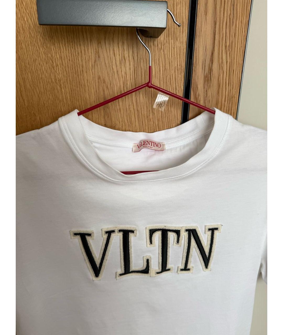 VALENTINO Белая хлопковая футболка, фото 4