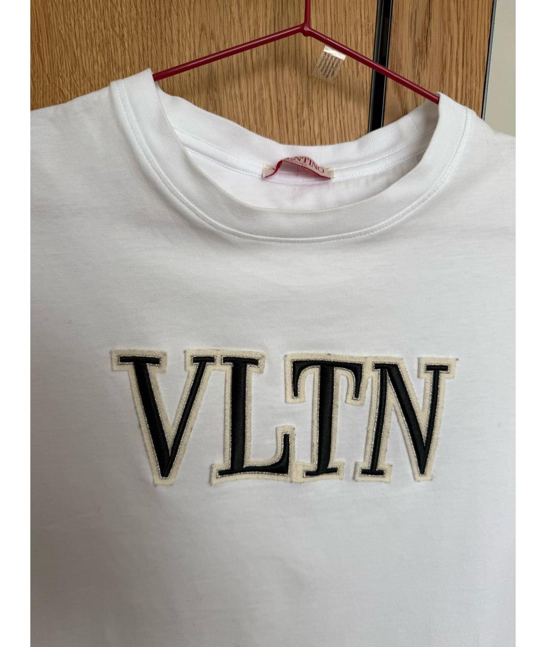 VALENTINO Белая хлопковая футболка, фото 3