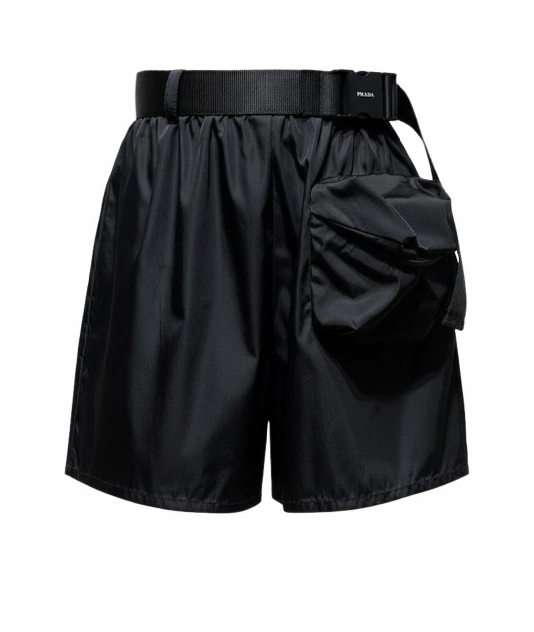PRADA Черные полиамидовые шорты, фото 1