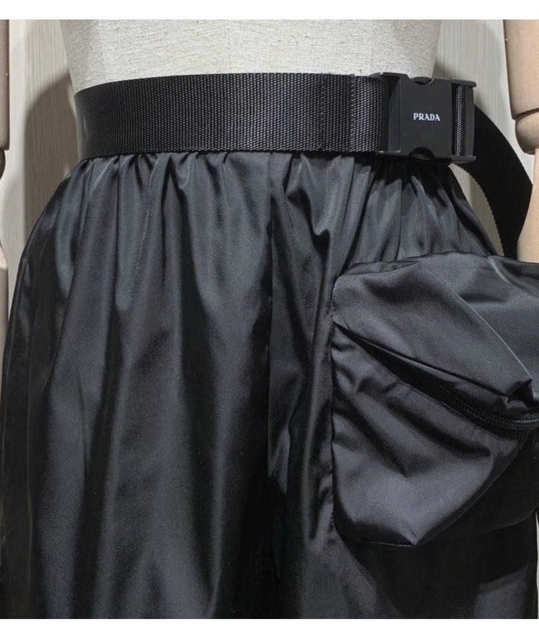 PRADA Черные полиамидовые шорты, фото 2
