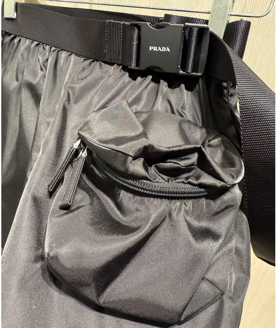 PRADA Черные полиамидовые шорты, фото 5