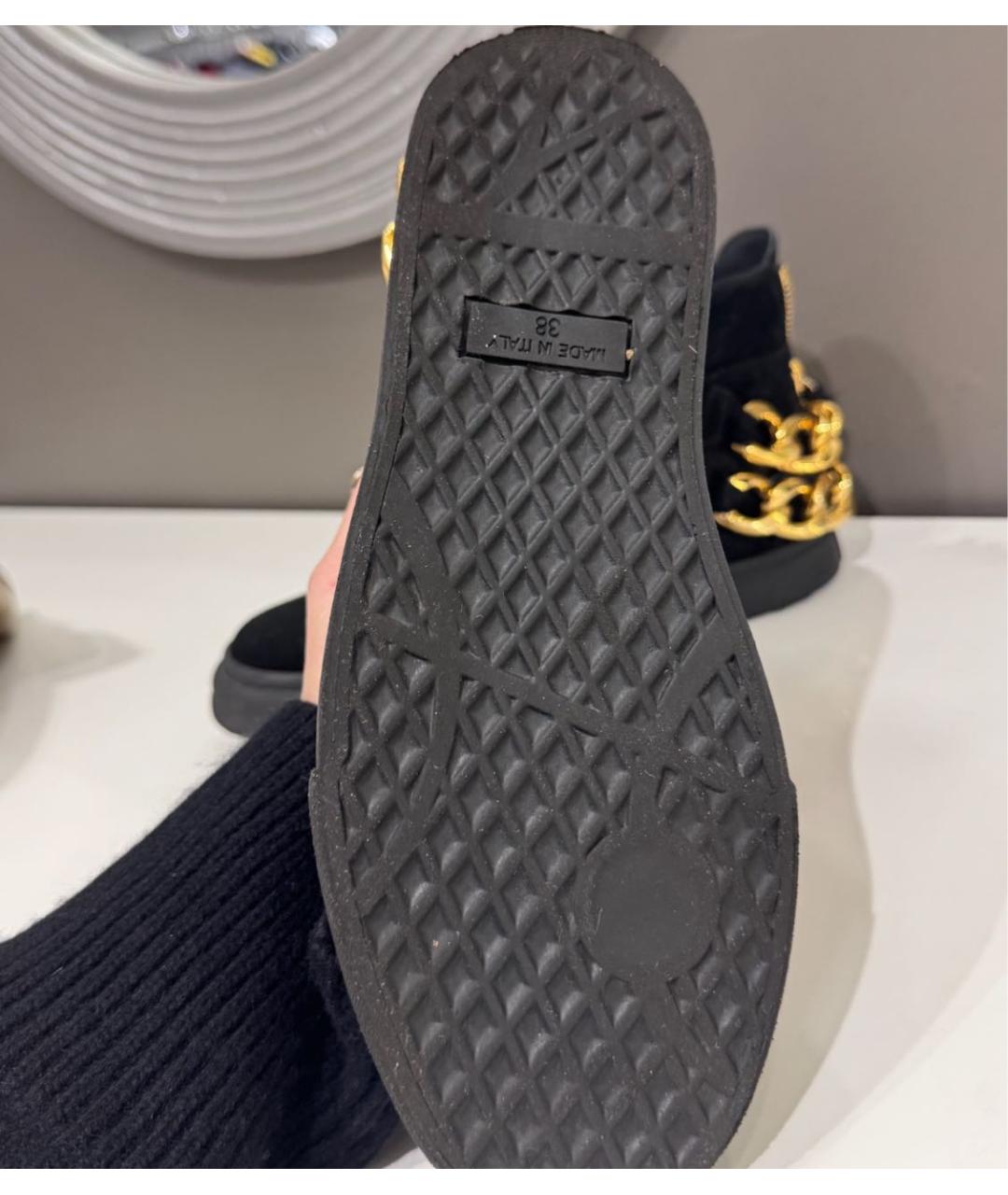 GIUSEPPE ZANOTTI DESIGN Черные замшевые ботинки, фото 7