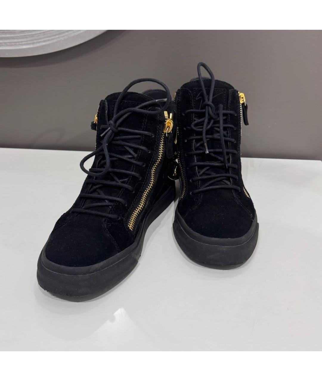 GIUSEPPE ZANOTTI DESIGN Черные замшевые ботинки, фото 6