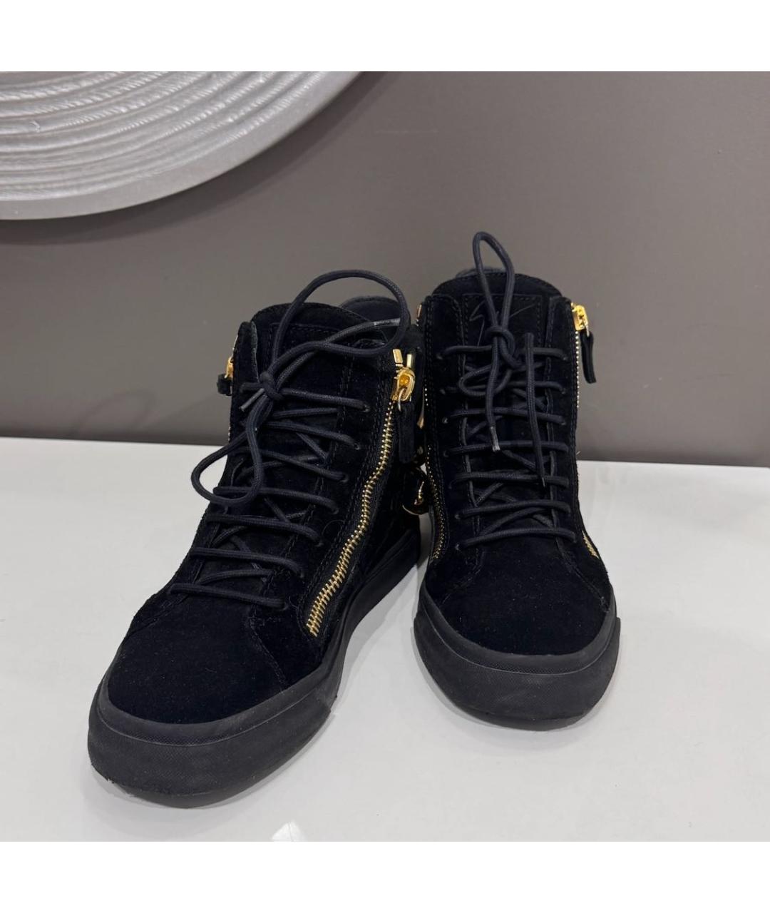 GIUSEPPE ZANOTTI DESIGN Черные замшевые ботинки, фото 3