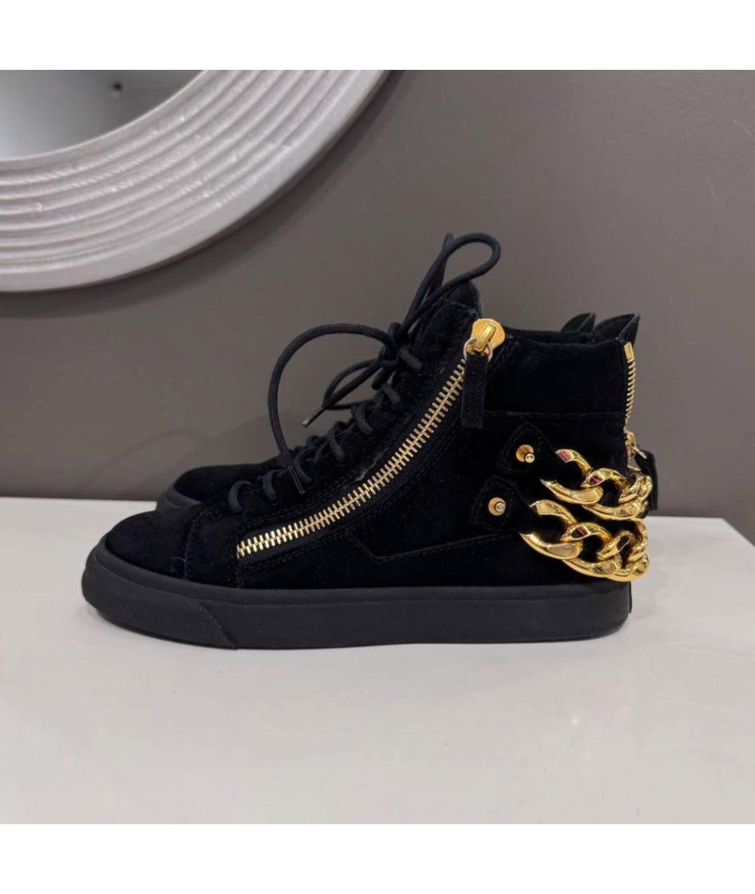 GIUSEPPE ZANOTTI DESIGN Черные замшевые ботинки, фото 8