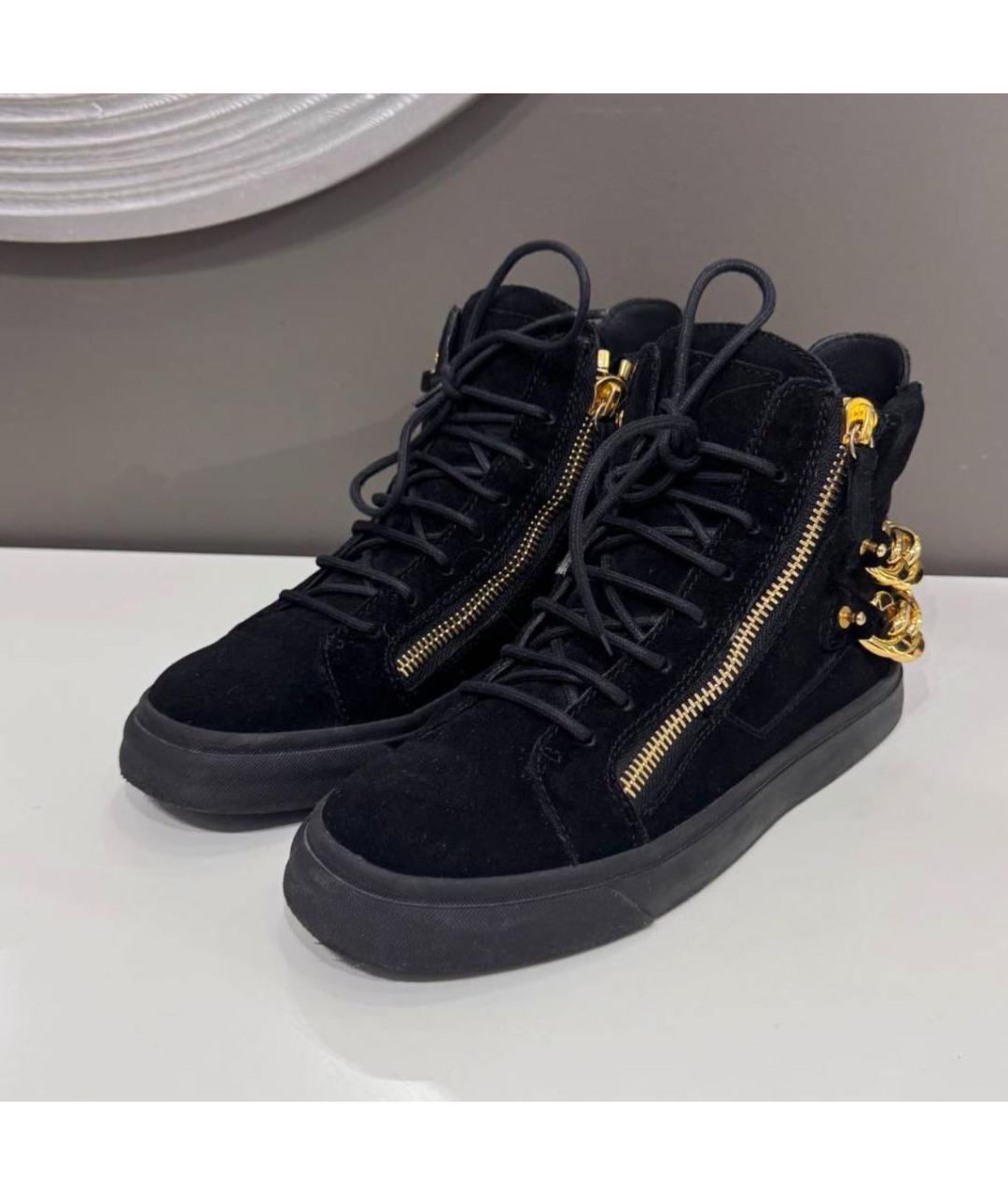 GIUSEPPE ZANOTTI DESIGN Черные замшевые ботинки, фото 2