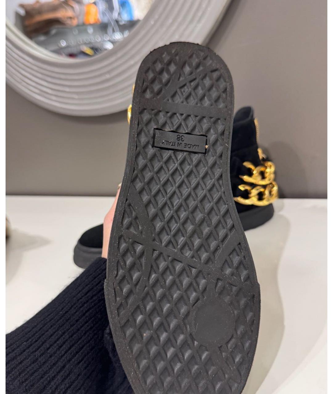 GIUSEPPE ZANOTTI DESIGN Черные замшевые ботинки, фото 5