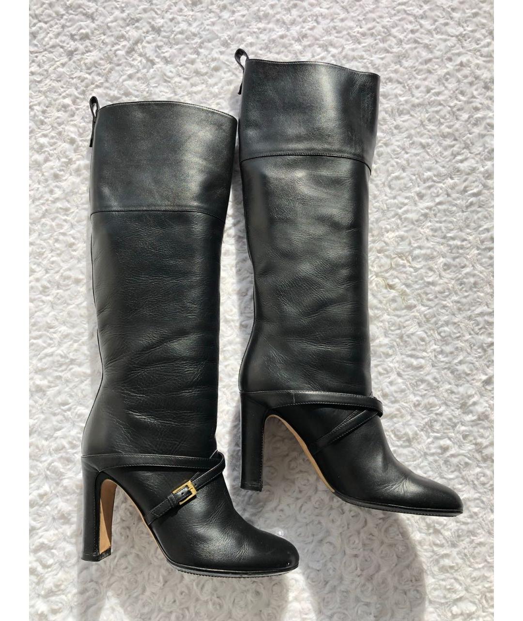 DSQUARED2 Черные кожаные сапоги, фото 2