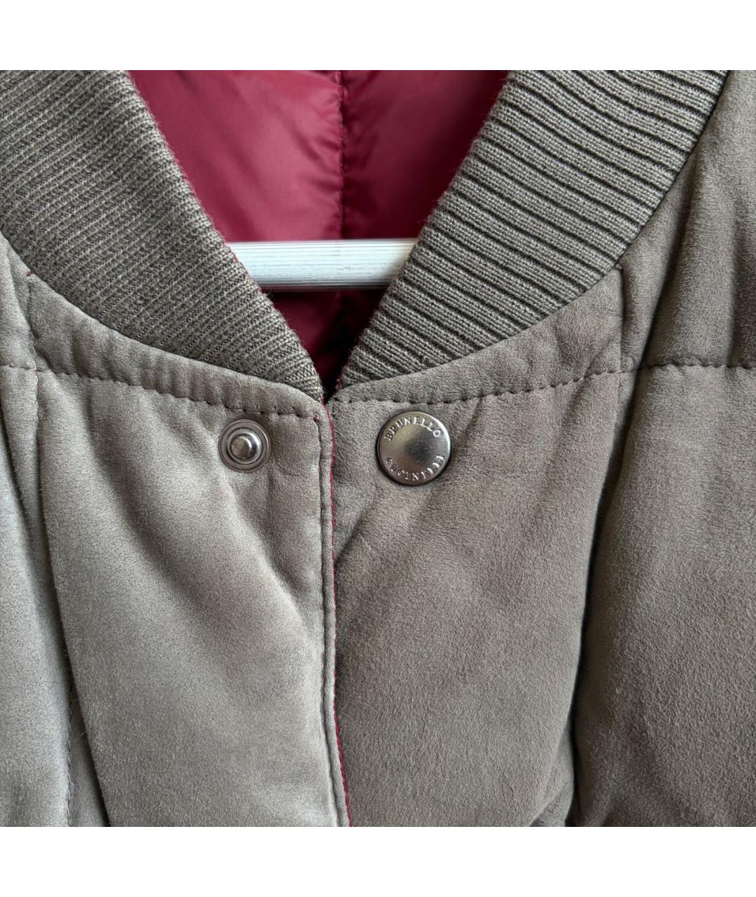 BRUNELLO CUCINELLI Коричневый замшевый жилет, фото 3