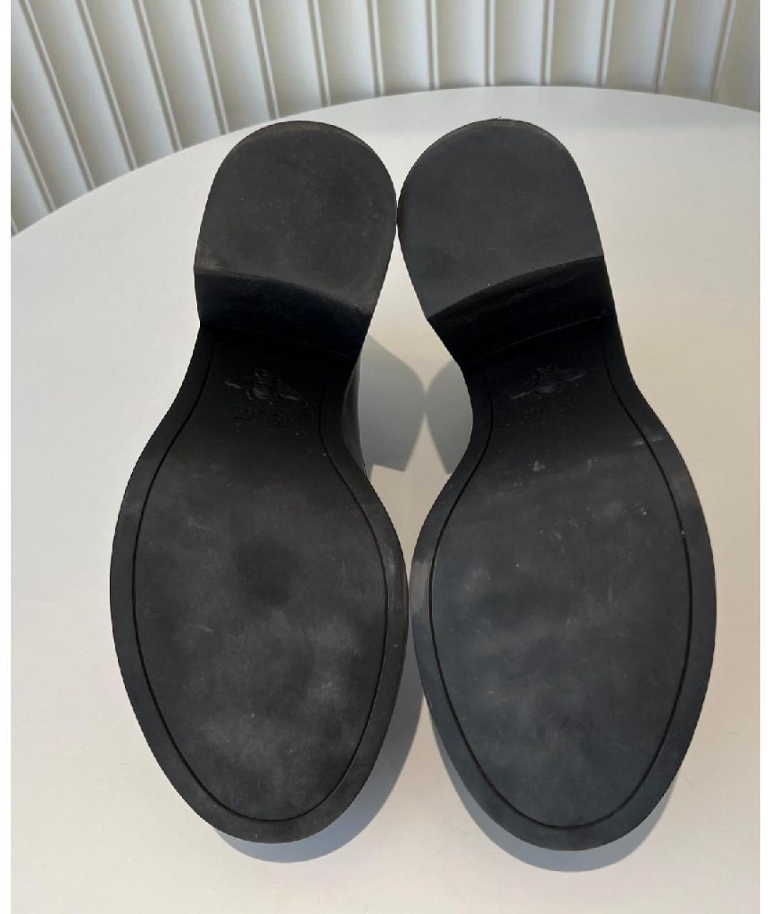 GUCCI Черные кожаные туфли, фото 5