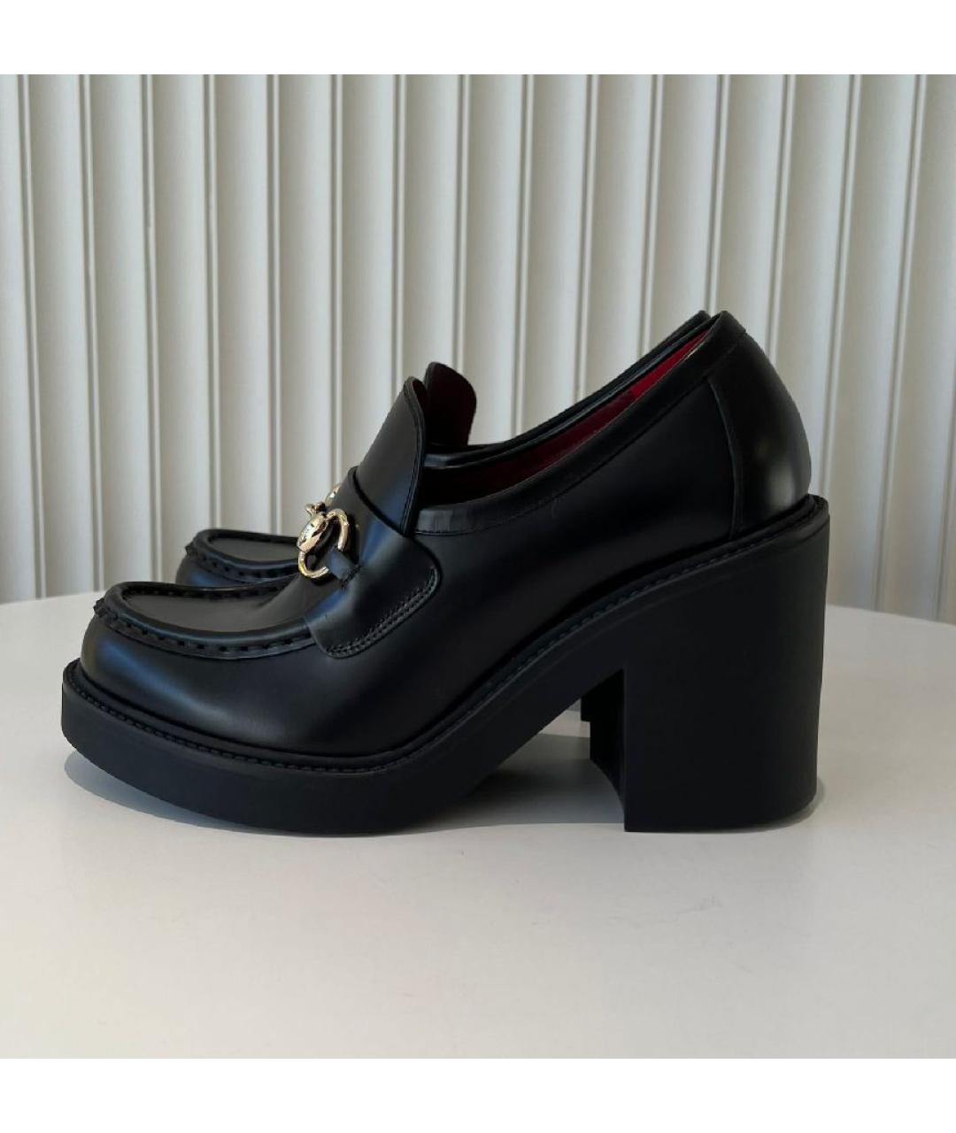 GUCCI Черные кожаные туфли, фото 8
