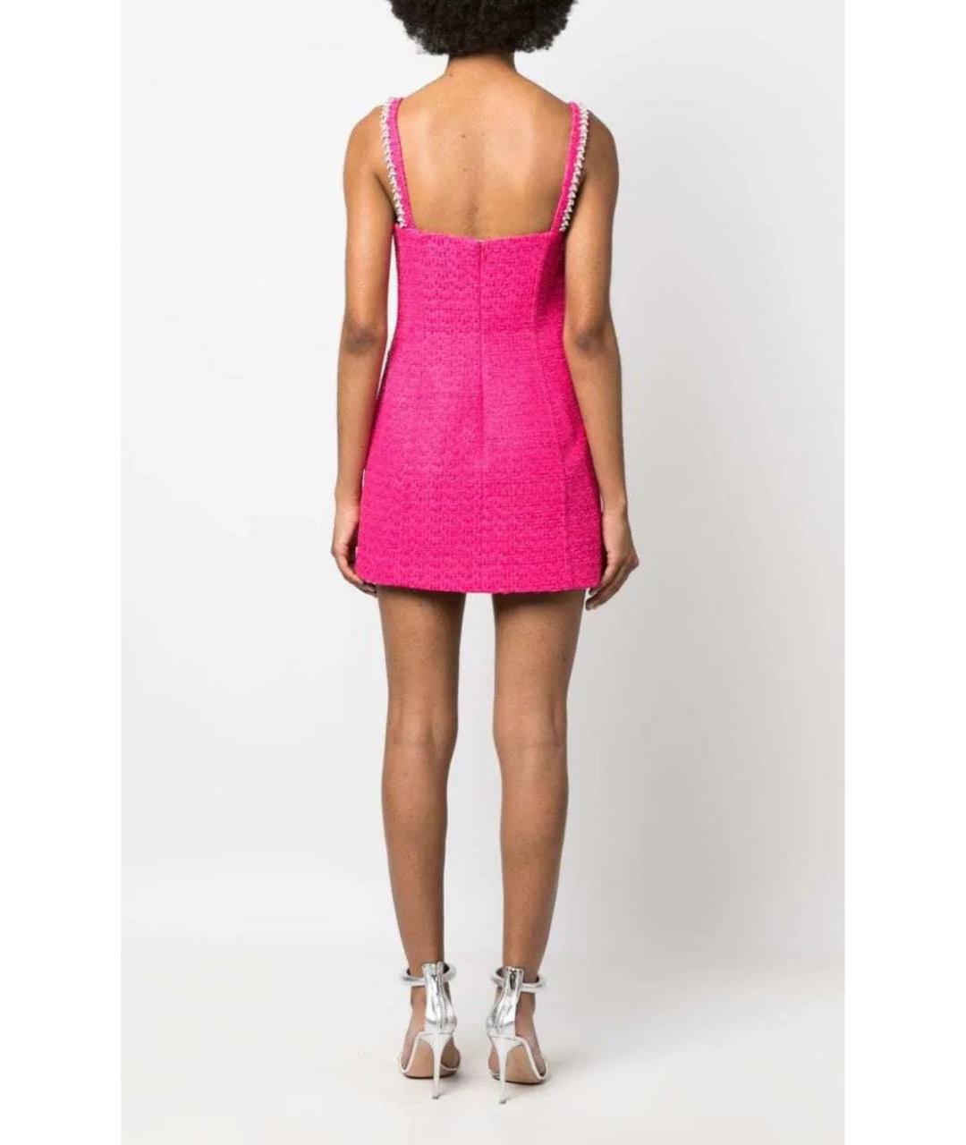 SELF-PORTRAIT Розовое твидовое коктейльное платье, фото 3