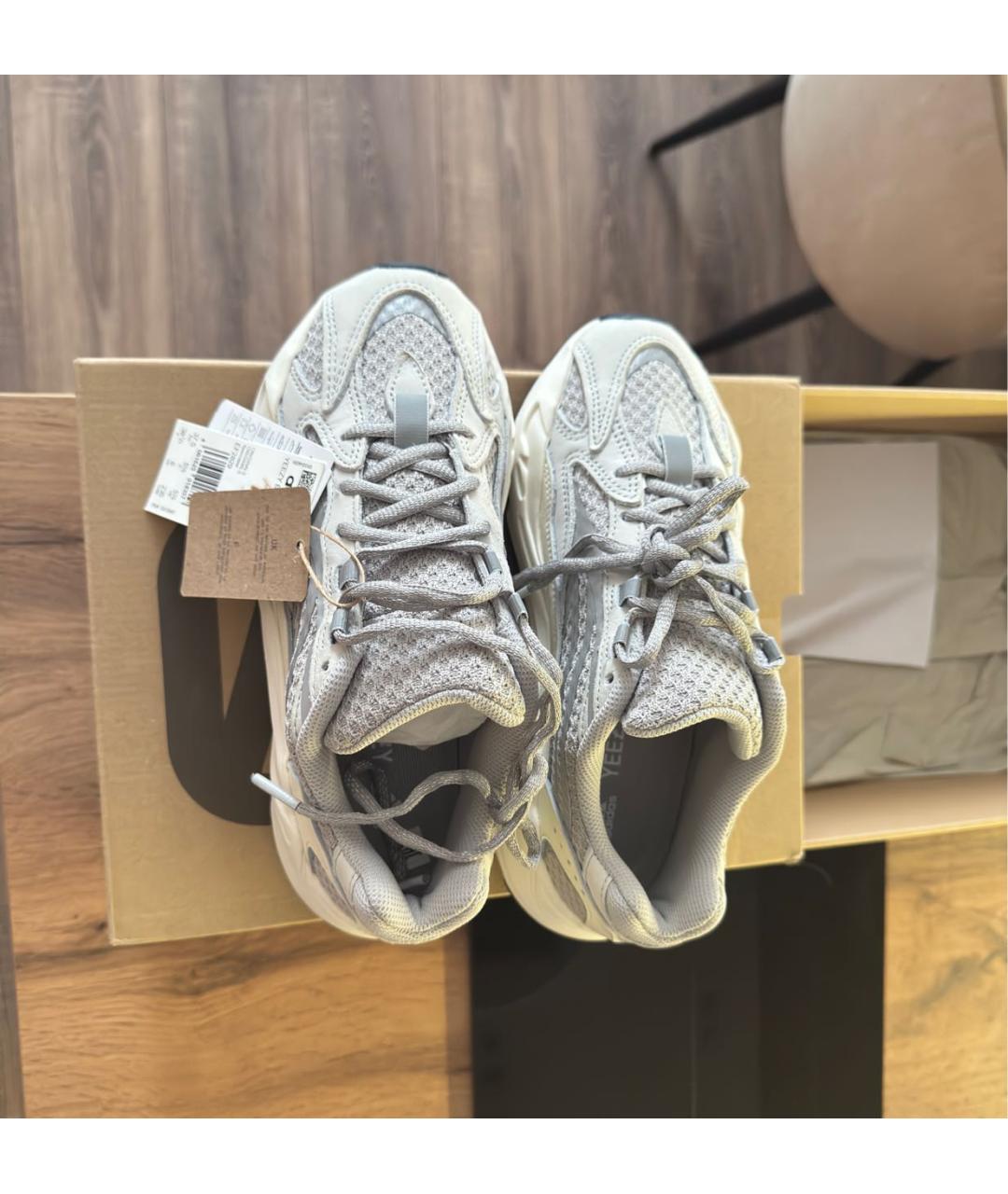 ADIDAS YEEZY Серые текстильные кроссовки, фото 3