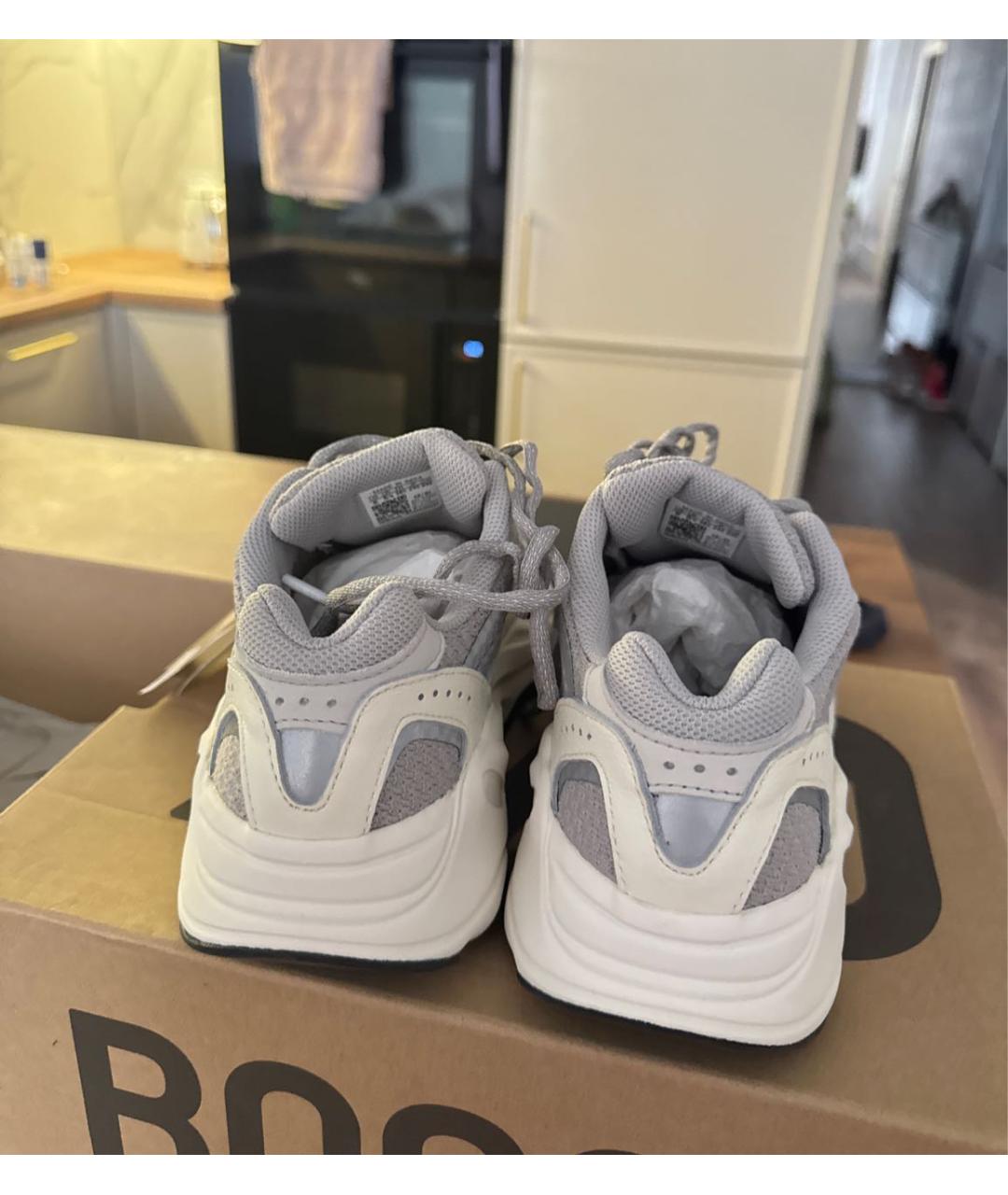 ADIDAS YEEZY Серые текстильные кроссовки, фото 4