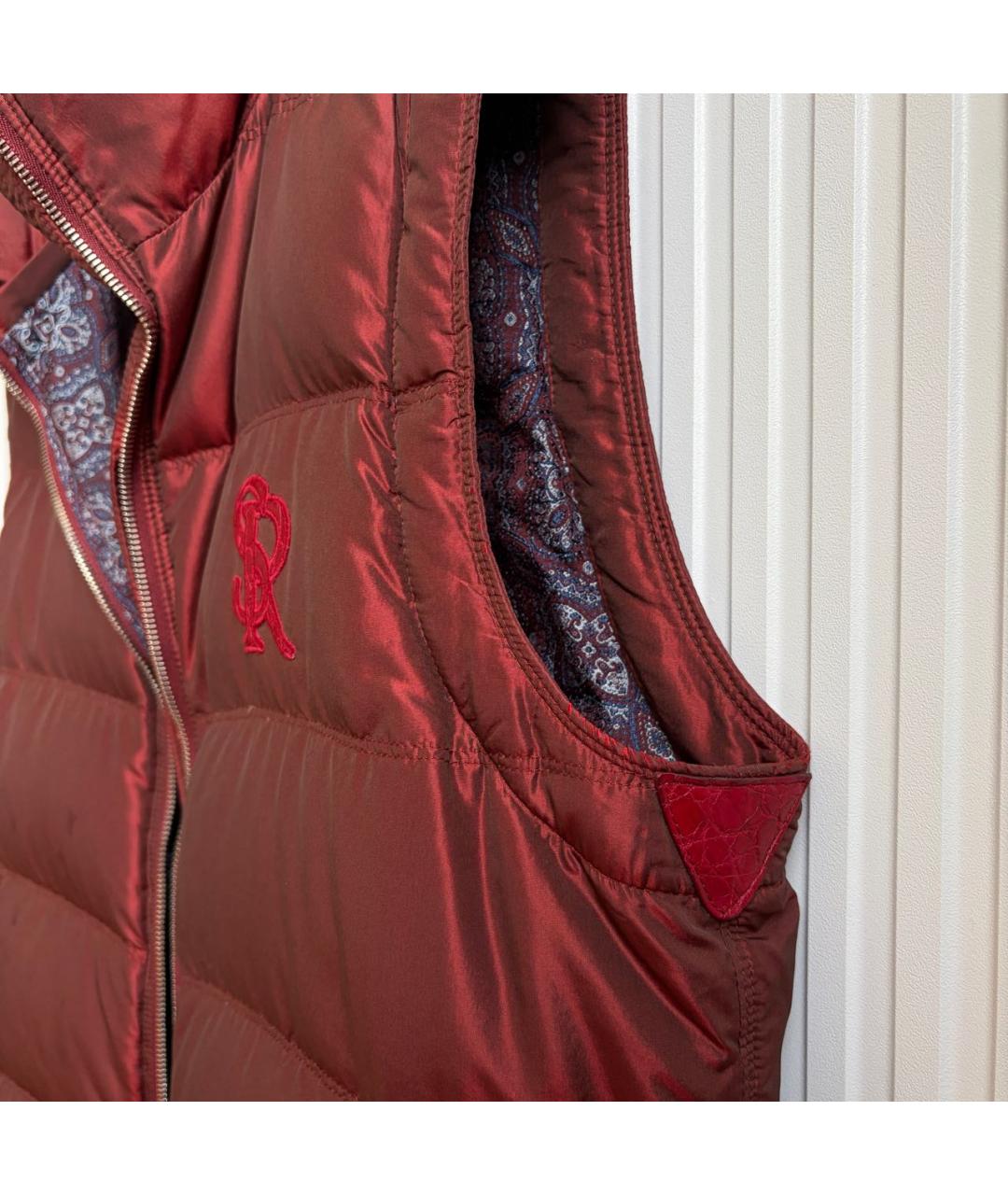 STEFANO RICCI Бордовый жилет, фото 4