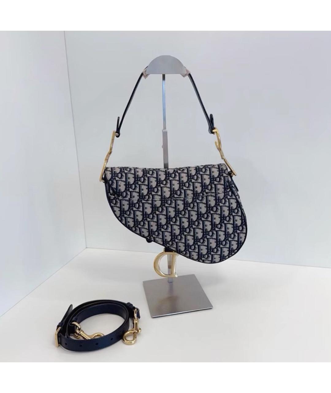 CHRISTIAN DIOR Темно-синяя сумка через плечо, фото 4