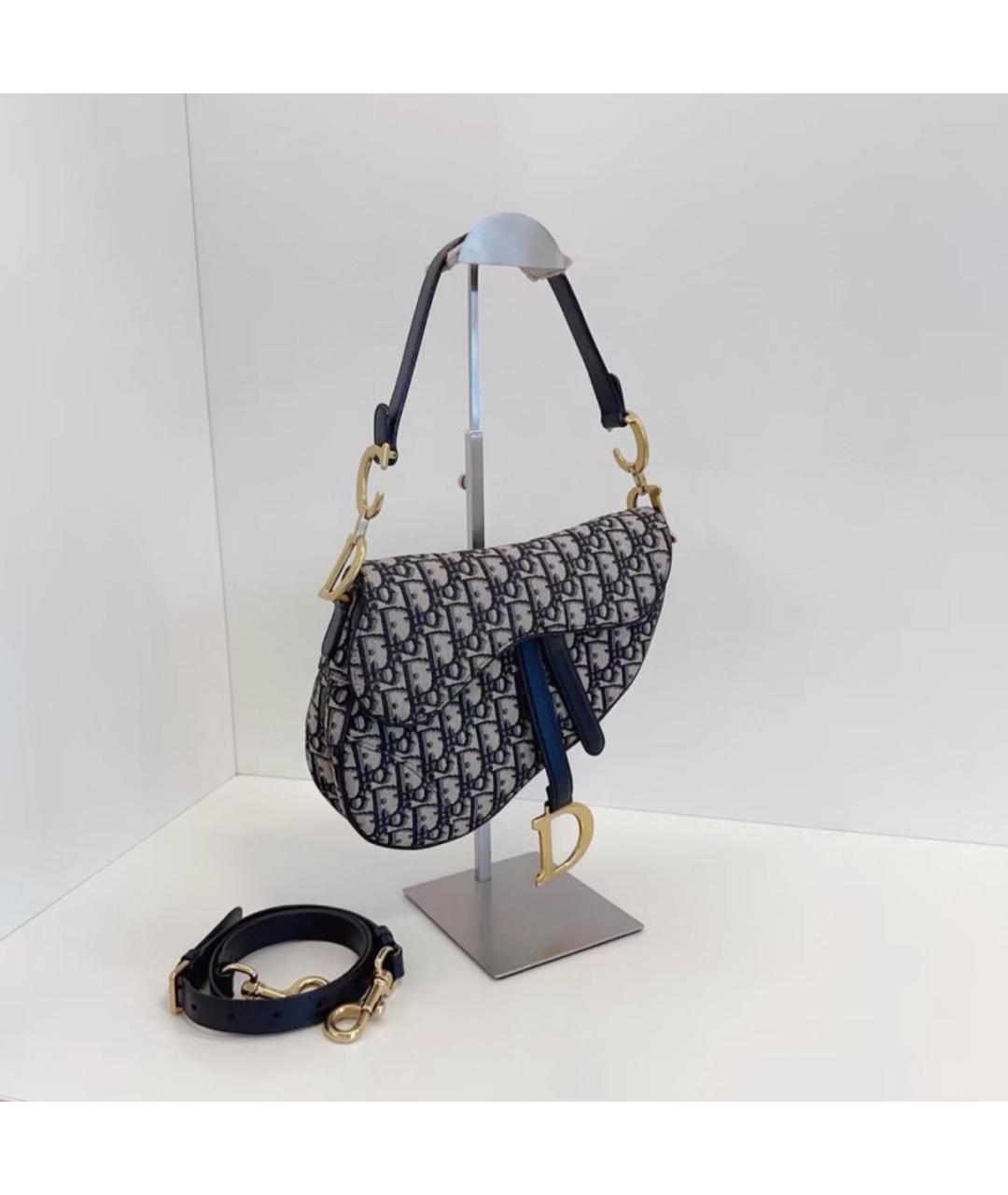 CHRISTIAN DIOR Темно-синяя сумка через плечо, фото 3