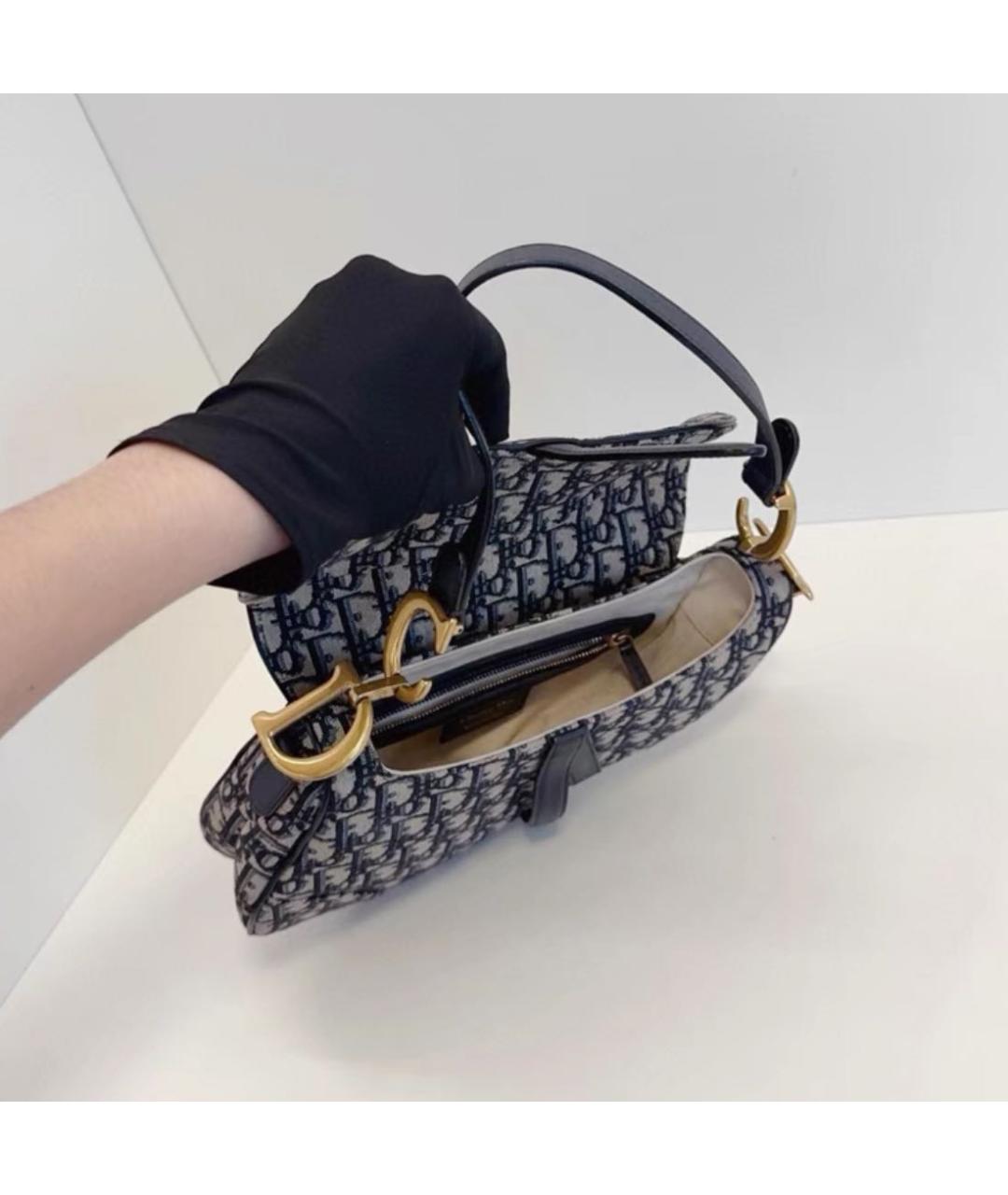 CHRISTIAN DIOR Темно-синяя сумка через плечо, фото 5