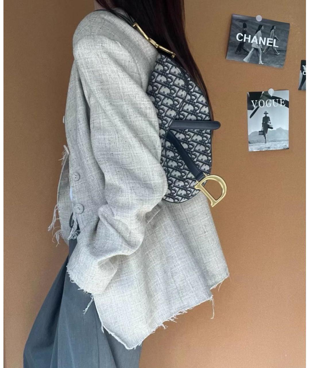 CHRISTIAN DIOR Темно-синяя сумка через плечо, фото 6