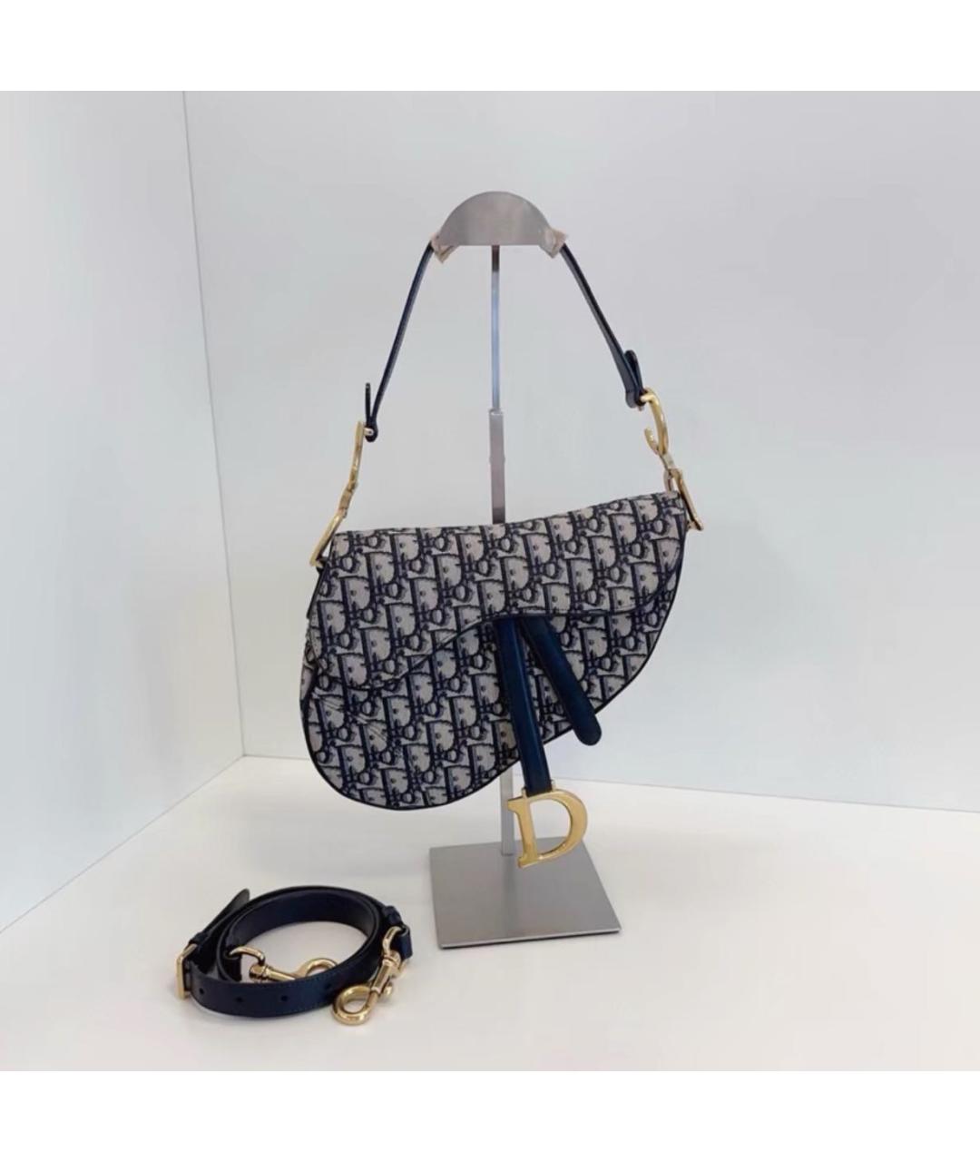 CHRISTIAN DIOR Темно-синяя сумка через плечо, фото 2