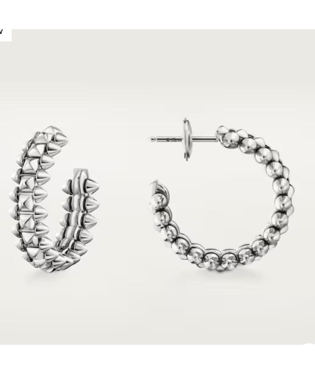 CARTIER Белые серьги из белого золота, фото 2