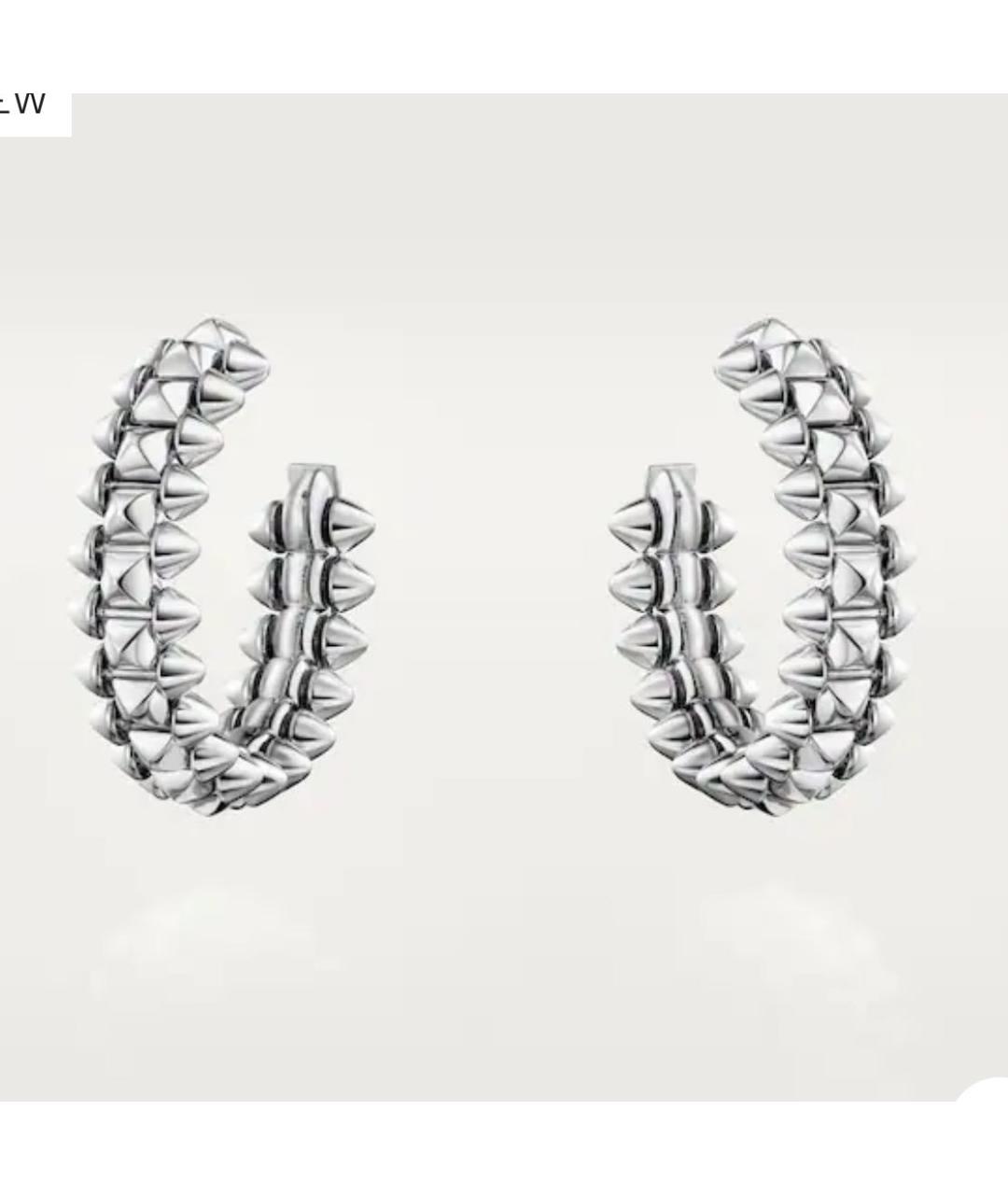CARTIER Белые серьги из белого золота, фото 4