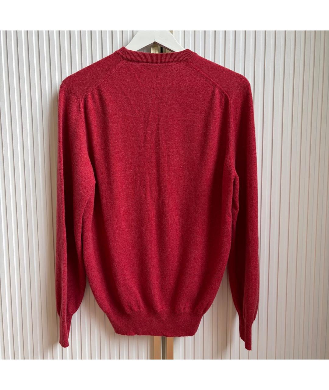 BRUNELLO CUCINELLI Красный кашемировый джемпер / свитер, фото 4