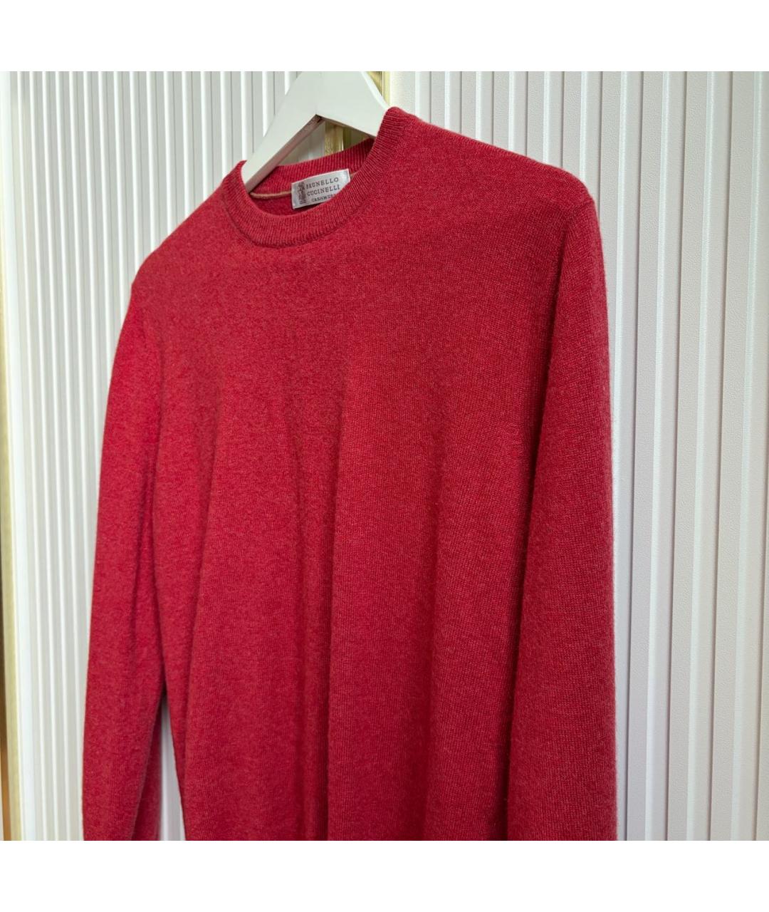 BRUNELLO CUCINELLI Красный кашемировый джемпер / свитер, фото 3