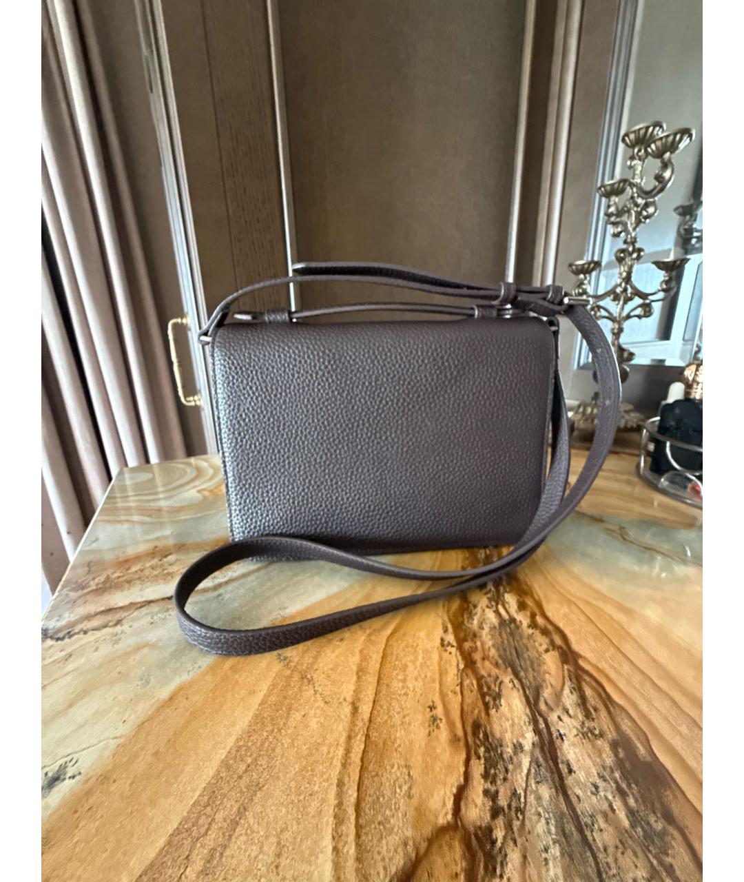 12 STOREEZ Коричневая кожаная сумка через плечо, фото 5