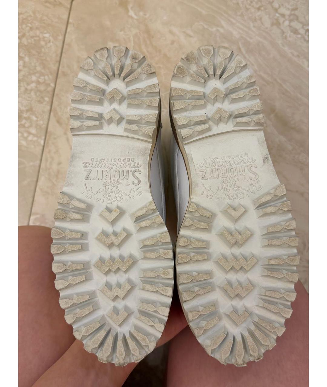 PHILIPP PLEIN Белые кожаные ботинки, фото 5