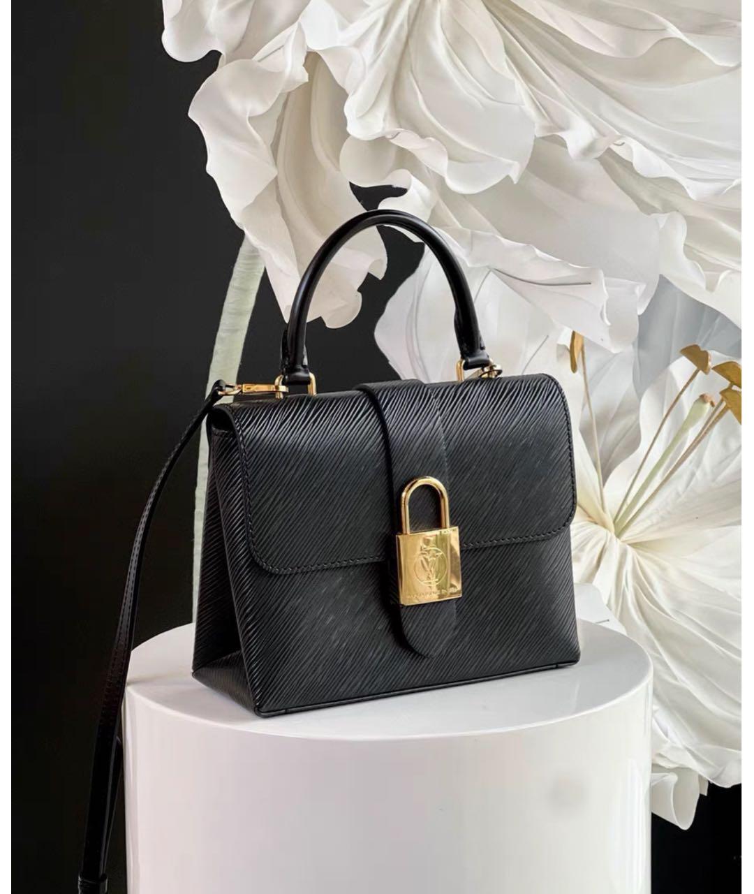 LOUIS VUITTON Черная кожаная сумка через плечо, фото 2