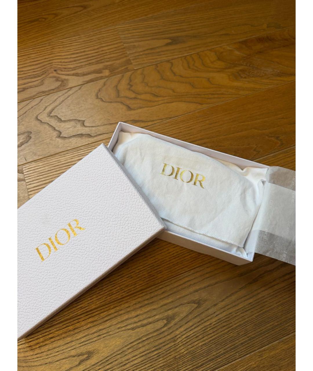 CHRISTIAN DIOR Синий кожаный кошелек, фото 4