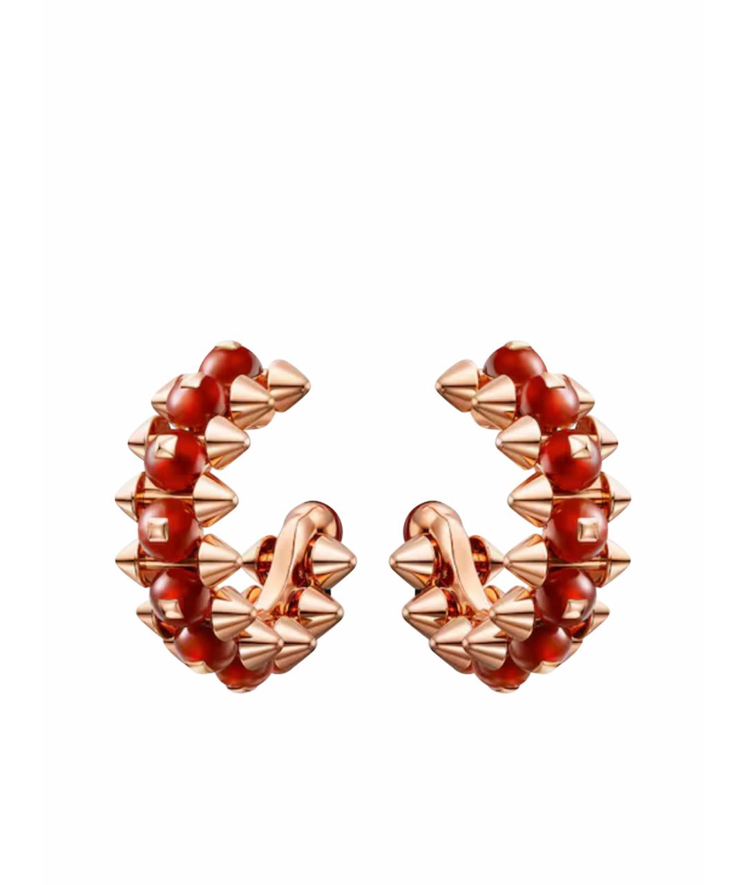 CARTIER Красные серьги из розового золота, фото 1