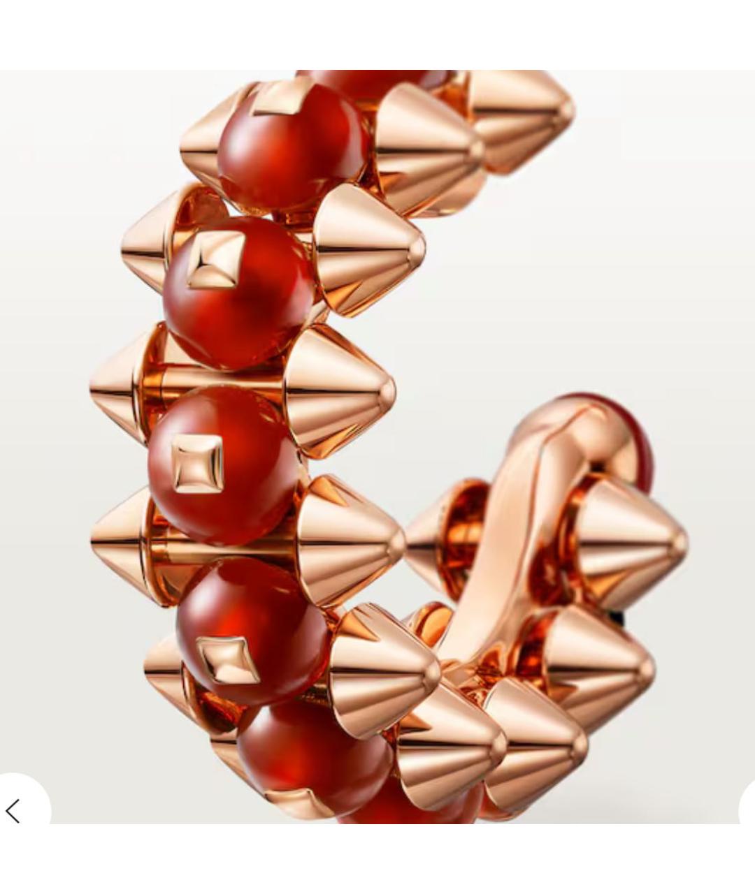 CARTIER Красные серьги из розового золота, фото 3