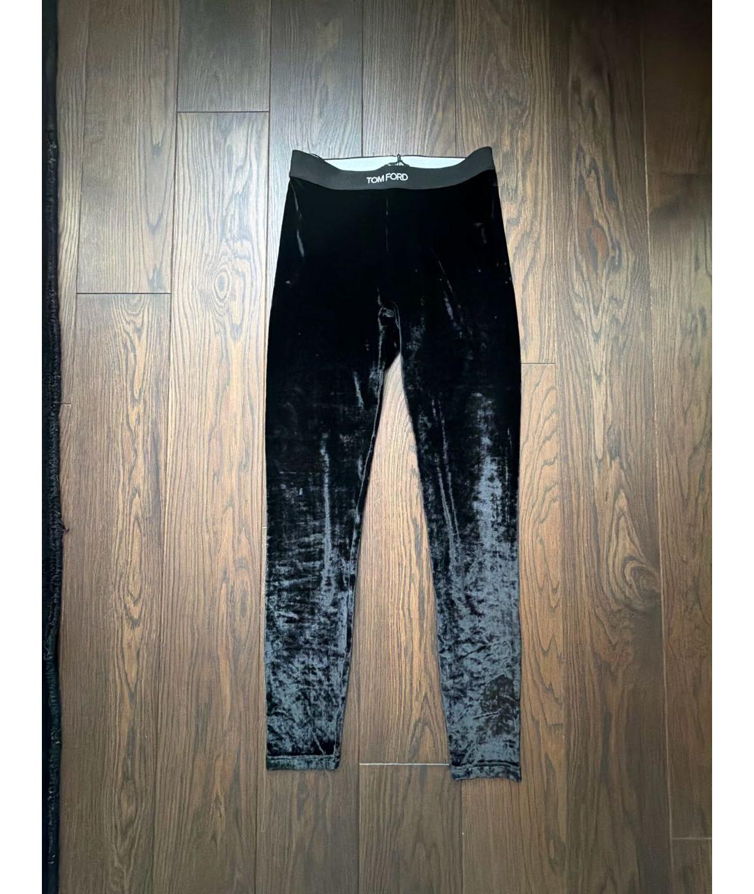 TOM FORD Черные бархатные леггинсы и велосипедки, фото 2