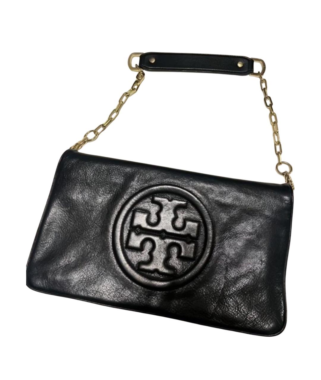 TORY BURCH Черная кожаная сумка через плечо, фото 1